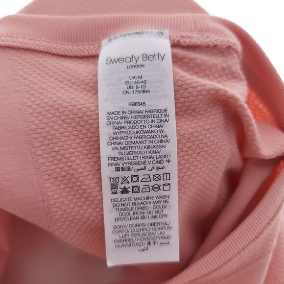 Sweaty Betty Women's Size M Bloom Pink Athlete Seamless Workout Wicking Tank Top - Picture 10 of 12